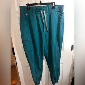 Figs High Waisted Jogger Scrub Pants Pacific Blue
